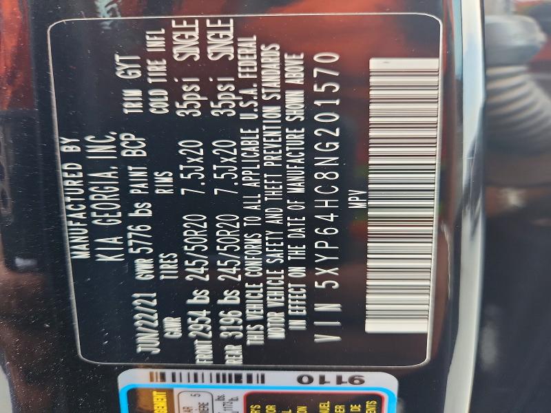 Aukcja sprzedaży 2022 Kia Telluride, vin: 5XYP64HC8NG201570, numer aukcji: 50976576