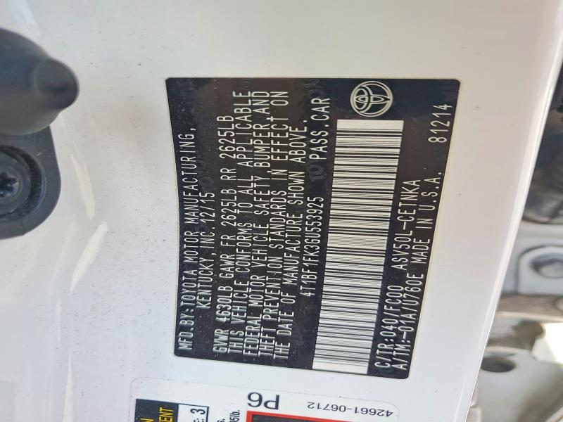 Aukcja sprzedaży 2016 Toyota Camry, vin: 4T1BF1FK3GU553925, numer aukcji: 50244456