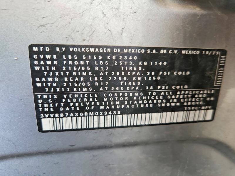 Продажа на аукционе авто 2024 Volkswagen Tiguan, vin: 3VVRB7AX6RM029438, номер лота: 49647636
