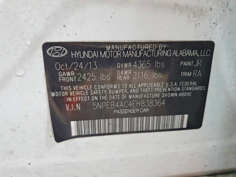 Продажа на аукционе авто 2014 Hyundai Sonata, vin: 5NPEB4AC4EH838364, номер лота: 48988646