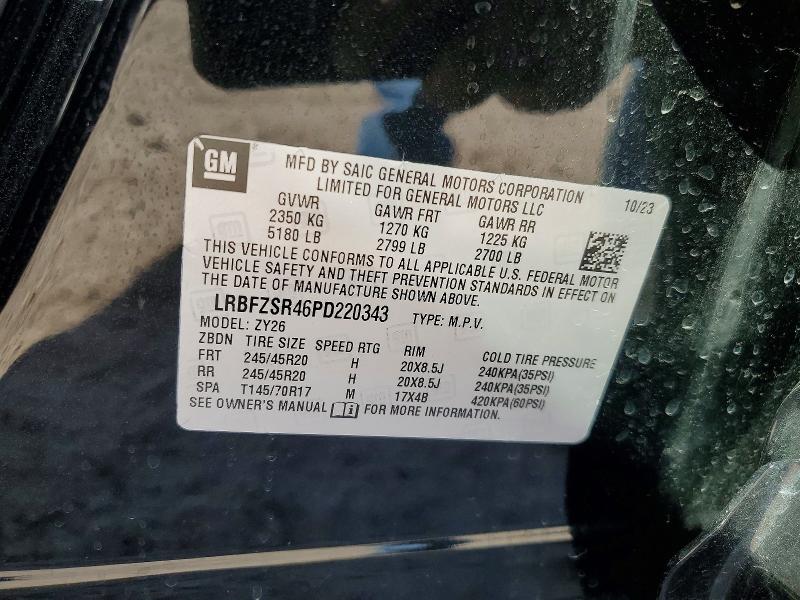 46738226 :رقم المزاد ، LRBFZSR46PD220343 vin ، 2023 Buick Envision مزاد بيع