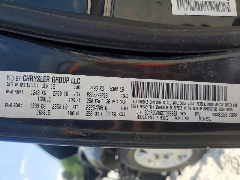 Aukcja sprzedaży 2012 Dodge Journey, vin: 3C4PDCAB6CT388833, numer aukcji: 51027186