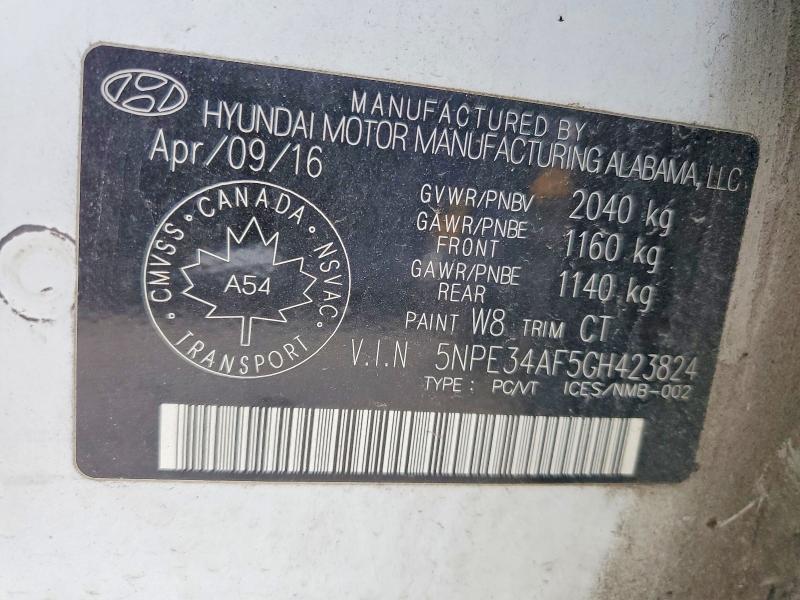 Aukcja sprzedaży 2016 Hyundai Sonata, vin: 5NPE34AF5GH423824, numer aukcji: 48790586