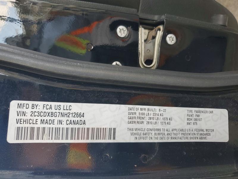 Продажа на аукционе авто 2022 Dodge Charger, vin: 2C3CDXBG7NH212664, номер лота: 50548926