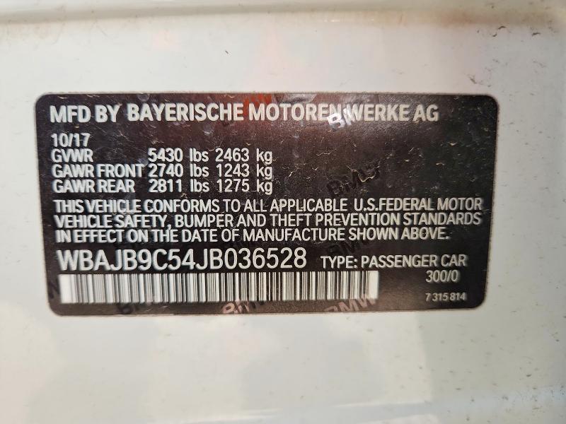 Продаж на аукціоні авто 2018 Bmw M550xi, vin: WBAJB9C54JB036528, номер лоту: 49300656