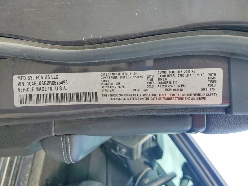 Продажа на аукционе авто 2024 Jeep Grand Cherokee, vin: 1C4RJKAG2R8575498, номер лота: 48848956