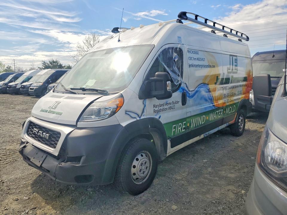 49486966 :رقم المزاد ، 3C6TRVDG3LE115721 vin ، 2020 Ram Promaster 2500 مزاد بيع