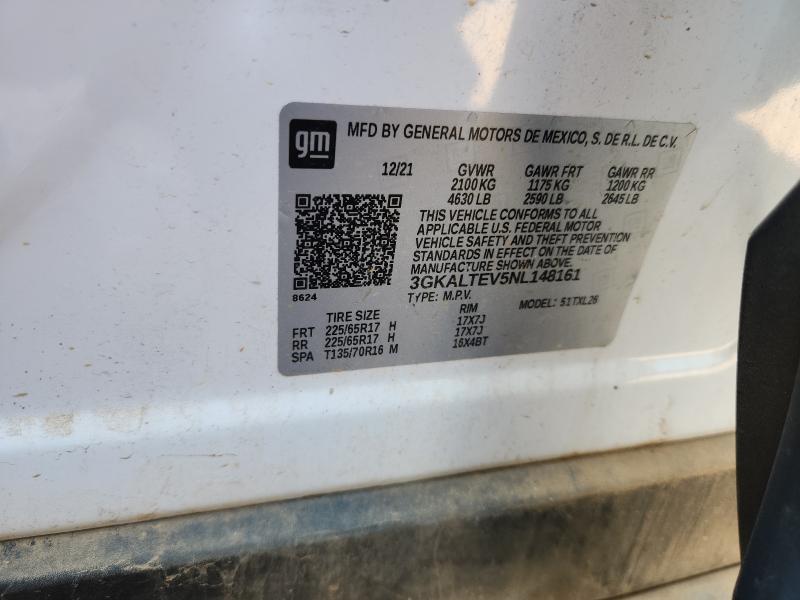 2022 Gmc Terrain მანქანა იყიდება აუქციონზე, vin: 3GKALTEV5NL148161, აუქციონის ნომერი: 51125016