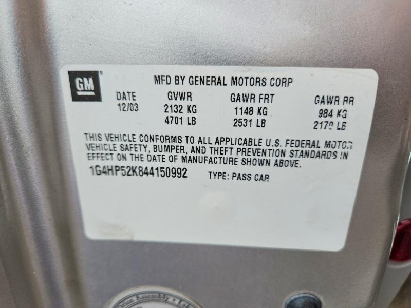 Auction sale of the 2004 Buick Lesabre, vin: 1G4HP52K844150992, lot number: 48417606