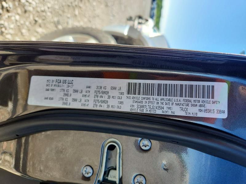 Продажа на аукционе авто 2018 Ram 1500, vin: 3C6RR7LT6JG143504, номер лота: 51429316