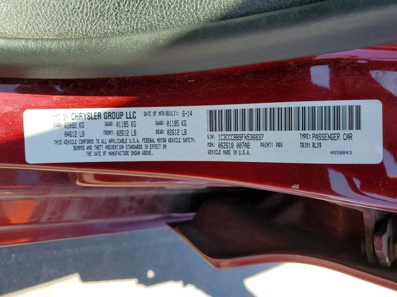 Продажа на аукционе авто 2015 Chrysler 200, vin: 1C3CCCBB9FN536837, номер лота: 48402496