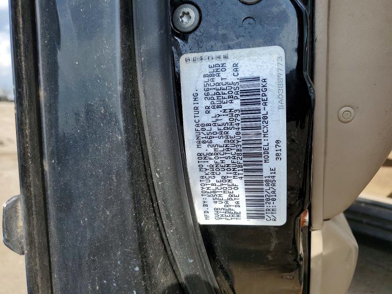 Продаж на аукціоні авто 2000 Toyota Avalon, vin: 4T1BF28B3YU044793, номер лоту: 51158606
