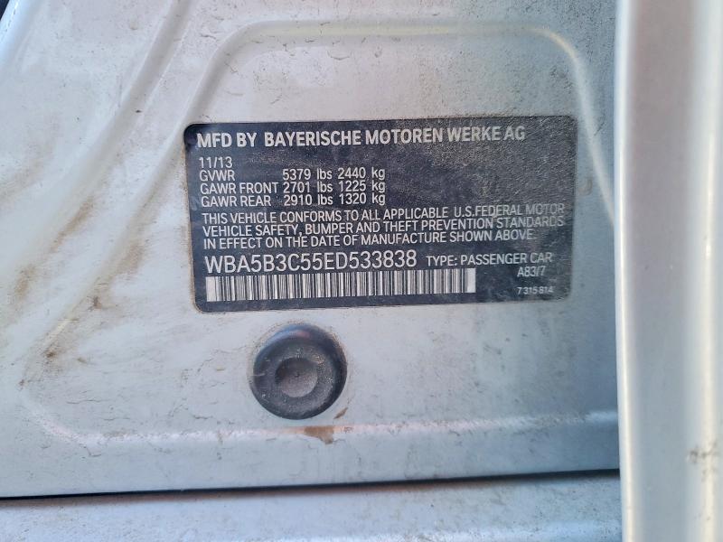 50240046 :رقم المزاد ، WBA5B3C55ED533838 vin ، 2014 Bmw 535 مزاد بيع