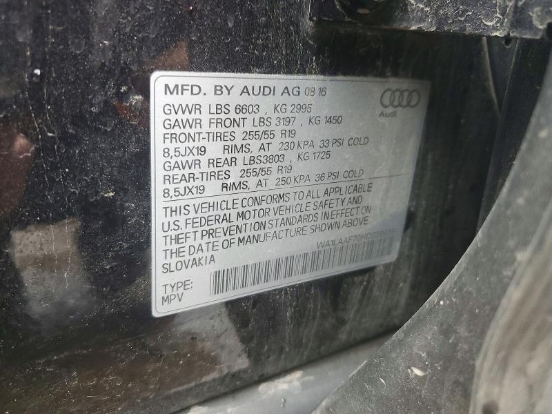 Продажа на аукционе авто 2017 Audi Q7, vin: WA1LAAF70HD026939, номер лота: 49317966