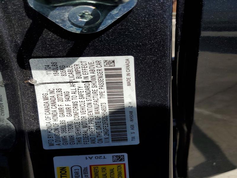 2025 Honda Civic მანქანა იყიდება აუქციონზე, vin: 2HGFE2F52SH546373, აუქციონის ნომერი: 50845556