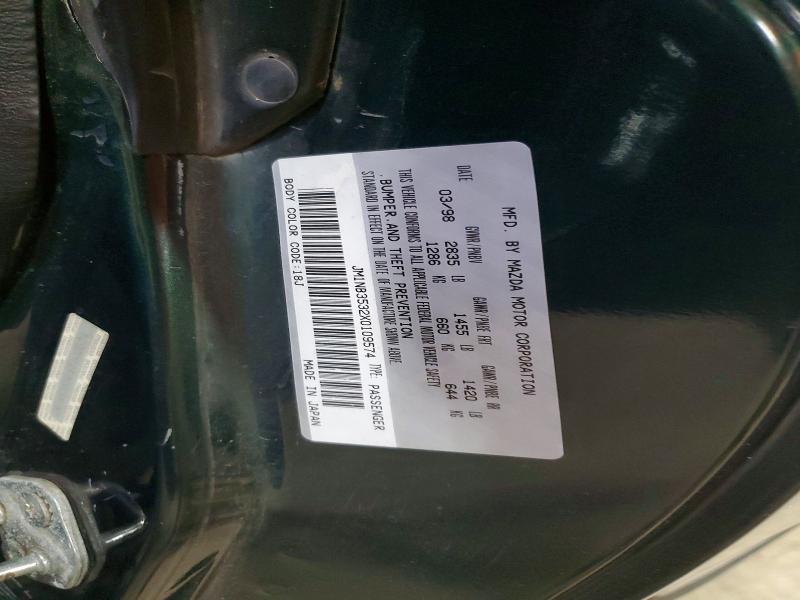 51015096 :رقم المزاد ، JM1NB3532X0109574 vin ، 1999 Mazda Mx-5 Miata مزاد بيع