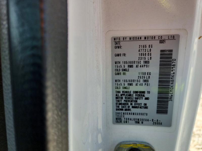 50046186 :رقم المزاد ، 3N6CM0KN8MK699870 vin ، 2021 Nissan Nv200 مزاد بيع
