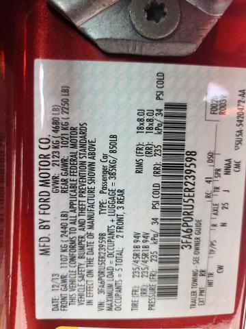 Aukcja sprzedaży 2014 Ford Fusion, vin: 3FA6P0RU5ER239598, numer aukcji: 49386006