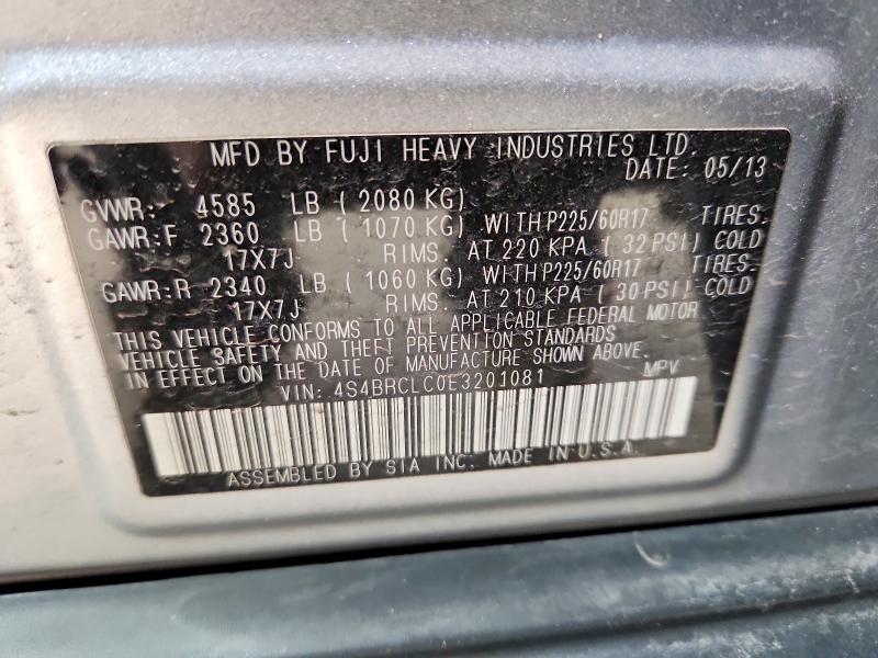 Продажа на аукционе авто 2014 Subaru Outback, vin: 4S4BRCLC0E3201081, номер лота: 49058126