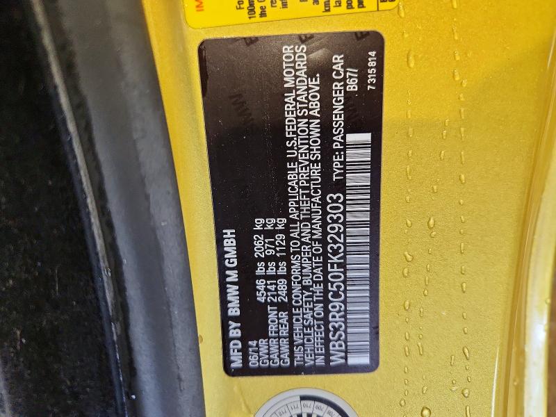 Auction sale of the 2015 Bmw M4, vin: WBS3R9C50FK329303, lot number: 51139086