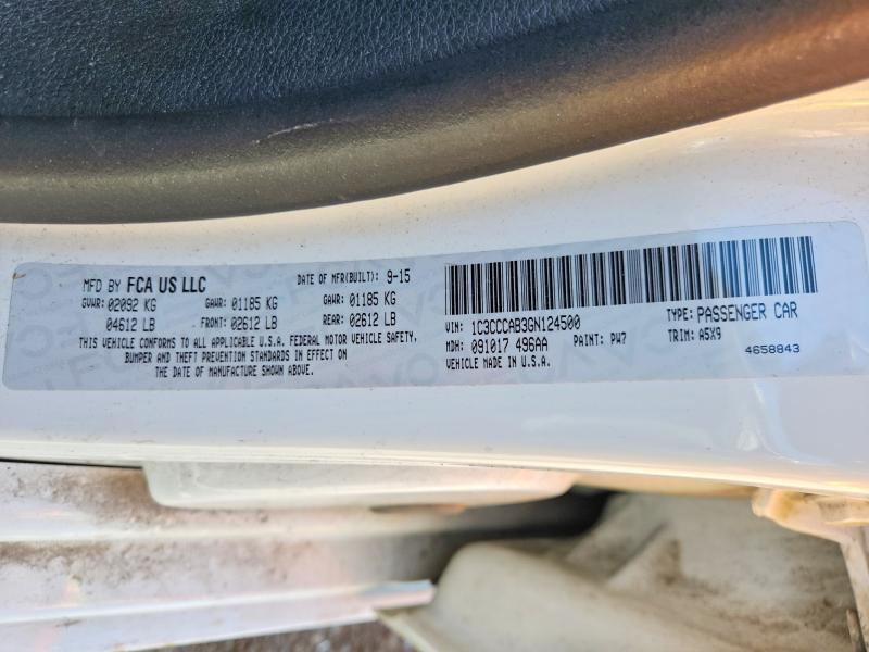 Продажа на аукционе авто 2016 Chrysler 200, vin: 1C3CCCAB3GN124500, номер лота: 50528106