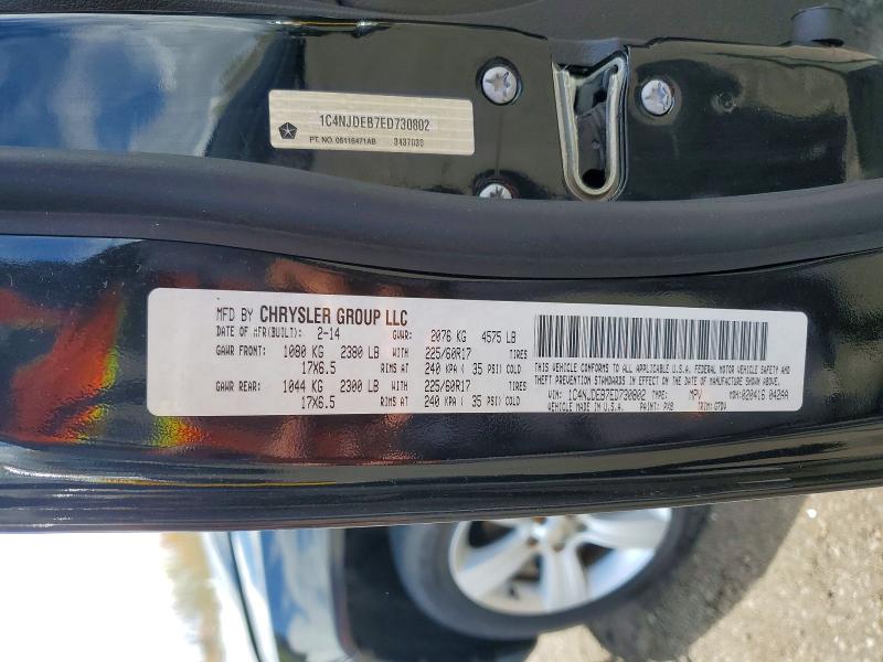 50283236 :رقم المزاد ، 1C4NJDEB7ED730802 vin ، 2014 Jeep Compass مزاد بيع