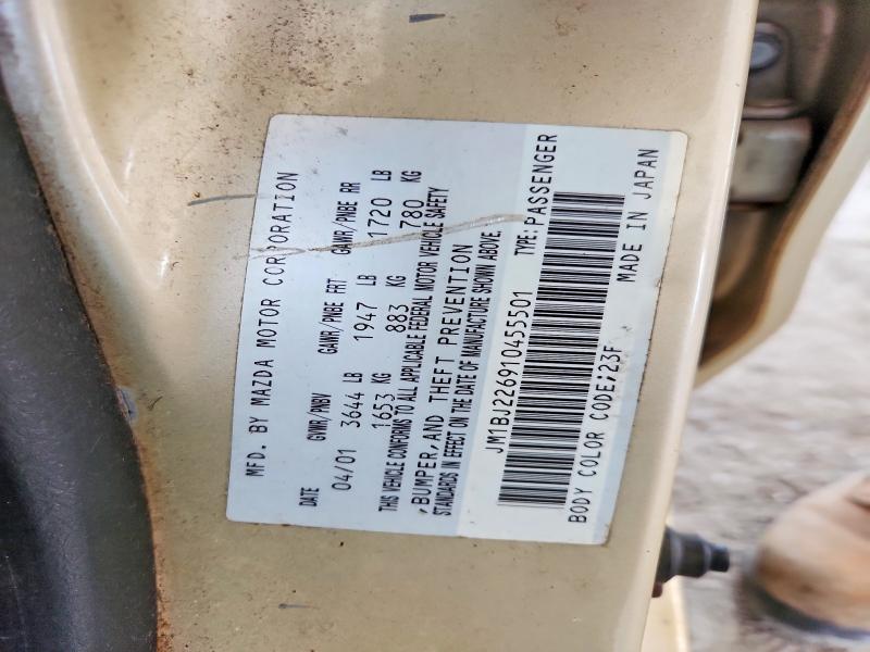 Продаж на аукціоні авто 2001 Mazda Protege, vin: JM1BJ226910455501, номер лоту: 50419756