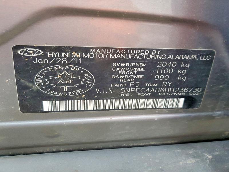 Aukcja sprzedaży 2011 Hyundai Sonata, vin: 5NPEC4AB6BH236730, numer aukcji: 47713346