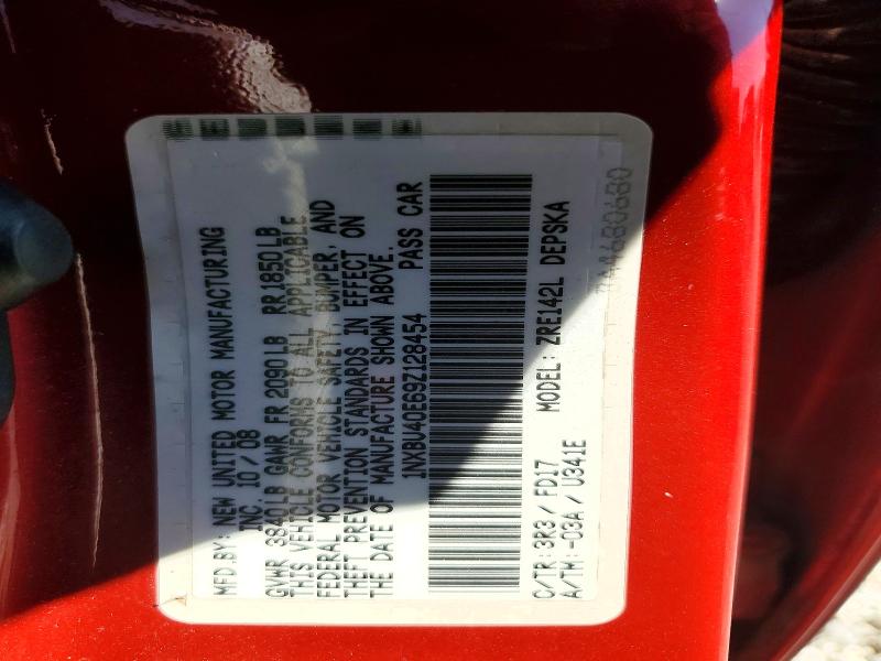 Aukcja sprzedaży 2009 Toyota Corolla, vin: 1NXBU40E69Z128454, numer aukcji: 50606716