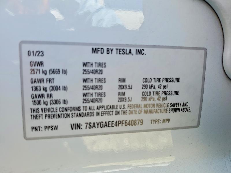Aukcja sprzedaży 2023 Tesla Model Y, vin: 7SAYGAEE4PF640879, numer aukcji: 48937056
