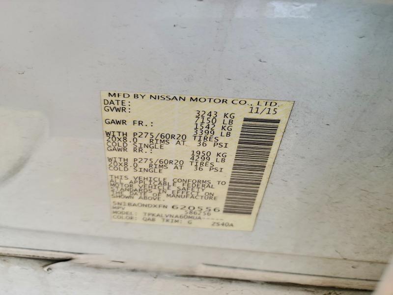 Продажа на аукционе авто 2015 Nissan Armada, vin: 5N1BA0NDXFN620556, номер лота: 50179636