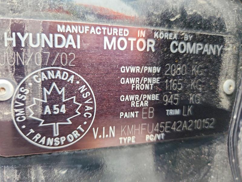 Продаж на аукціоні авто 2002 Hyundai Xg350, vin: KMHFU45E42A210152, номер лоту: 48754836