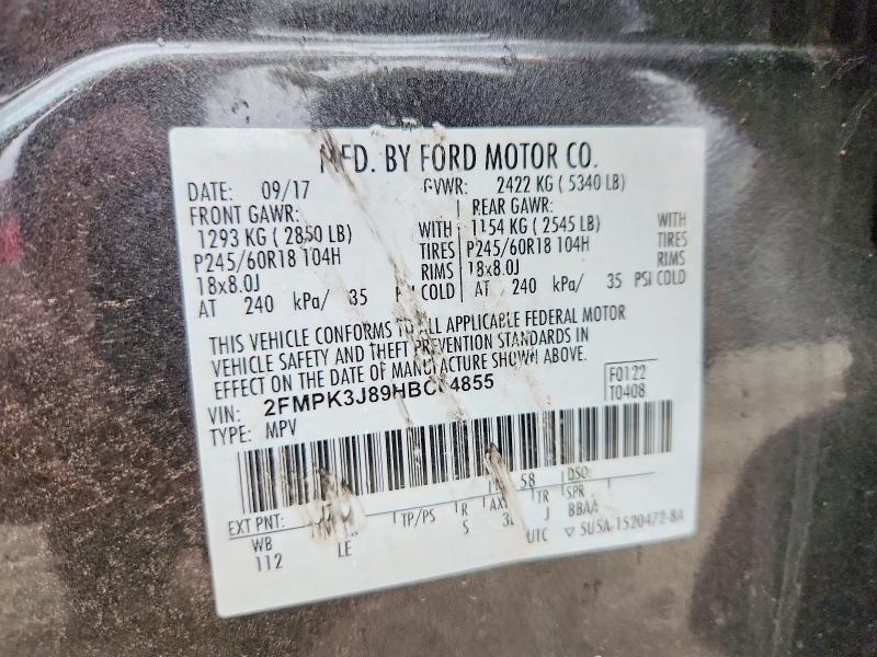 Продажа на аукционе авто 2017 Ford Edge, vin: 2FMPK3J89HBC64855, номер лота: 51675796