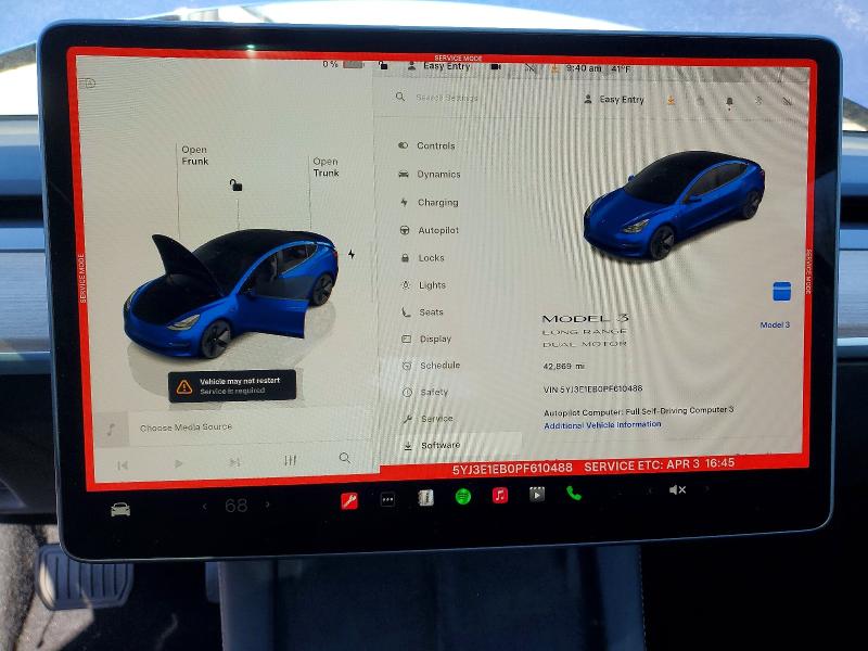 48895946 :رقم المزاد ، 5YJ3E1EB0PF610488 vin ، 2023 Tesla Model 3 مزاد بيع