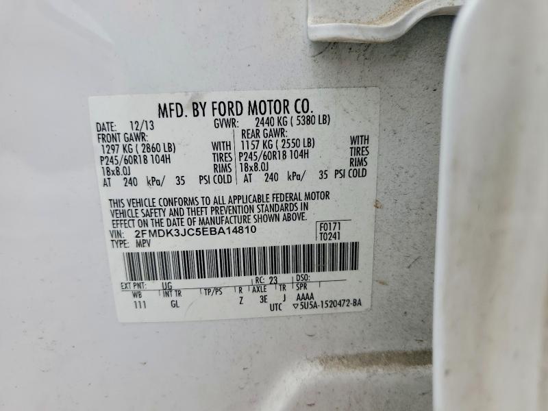 Продажа на аукционе авто 2014 Ford Edge, vin: 2FMDK3JC5EBA14810, номер лота: 50171526