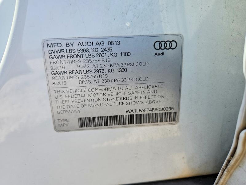 Продаж на аукціоні авто 2014 Audi Q5, vin: WA1LFAFP4EA030295, номер лоту: 48677346
