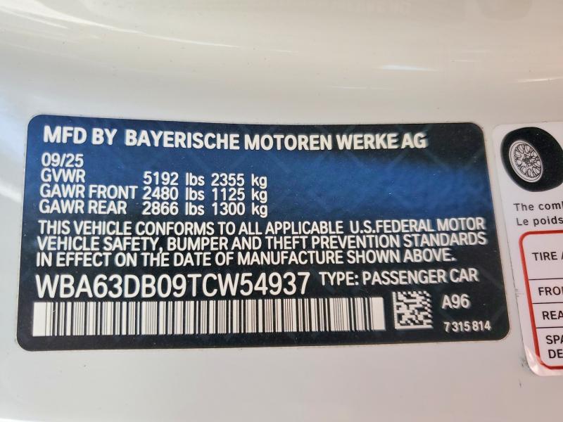 Продаж на аукціоні авто 2026 Bmw M440i, vin: WBA63DB09TCW54937, номер лоту: 50096956