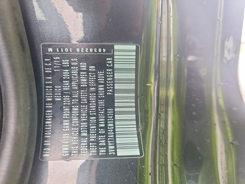 Продаж на аукціоні авто 2016 Volkswagen Gti, vin: 3VWYT7AU4GM034368, номер лоту: 51821016