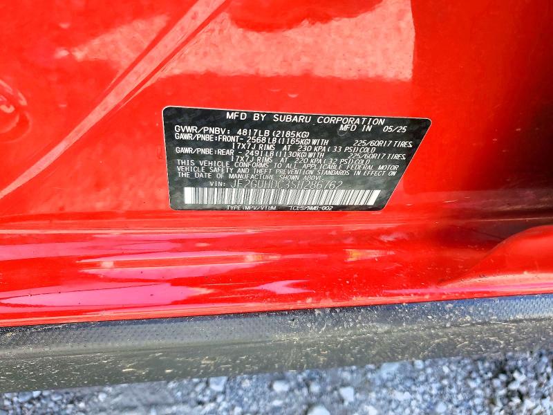 49127536 :رقم المزاد ، JF2GUHDC3SH286762 vin ، 2025 Subaru Crosstrek مزاد بيع