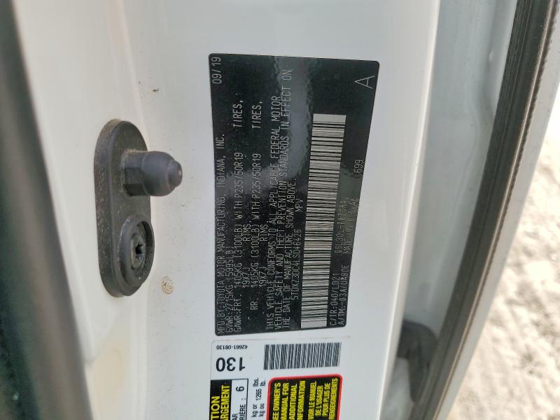 Продаж на аукціоні авто 2020 Toyota Sienna, vin: 5TDXZ3DC4LS046426, номер лоту: 51301786