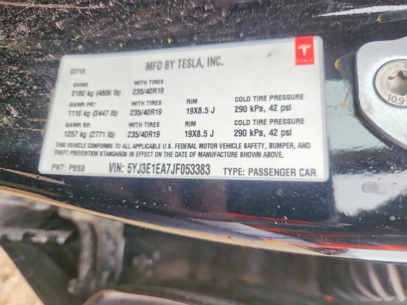 50548116 :رقم المزاد ، 5YJ3E1EA7JF053383 vin ، 2018 Tesla Model 3 مزاد بيع