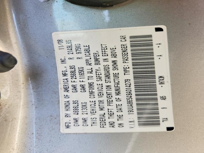 Продаж на аукціоні авто 2009 Acura Tl, vin: 19UUA86549A014279, номер лоту: 49334446