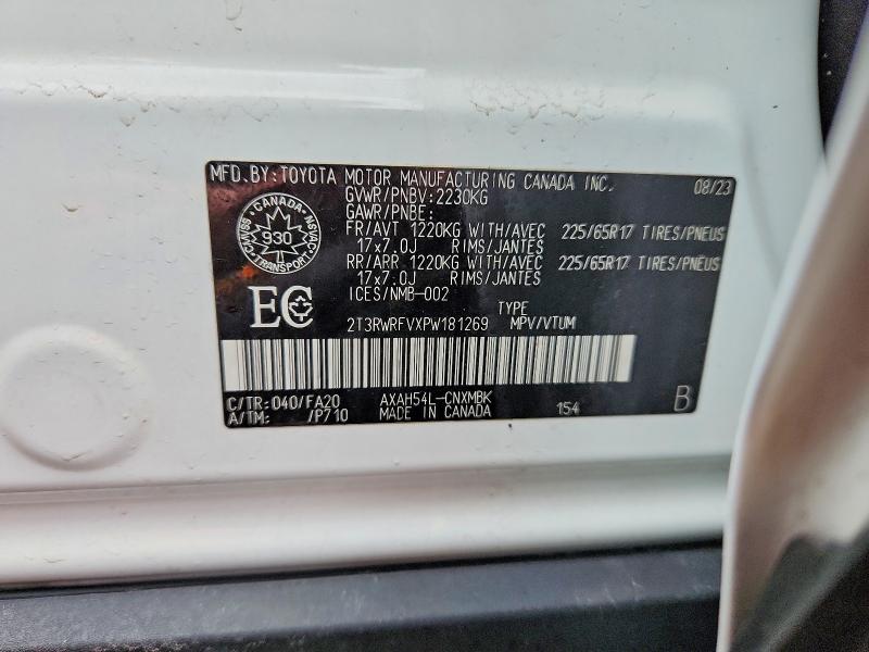 Продажа на аукционе авто 2023 Toyota Rav4 Hybrid, vin: 2T3RWRFVXPW181269, номер лота: 51066026