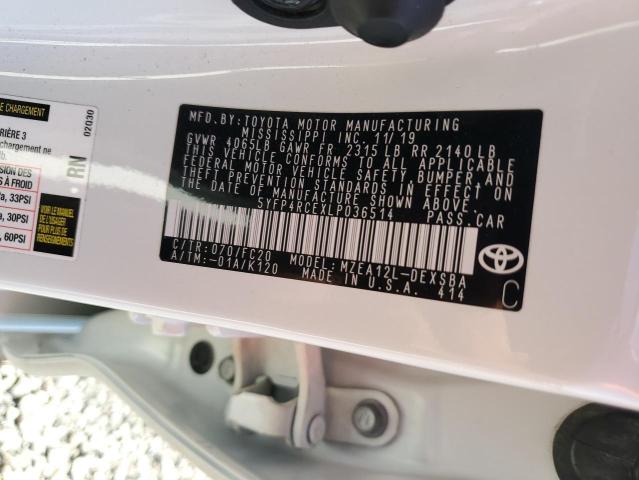 51151796 :رقم المزاد ، 5YFP4RCEXLP036514 vin ، 2020 Toyota Corolla مزاد بيع