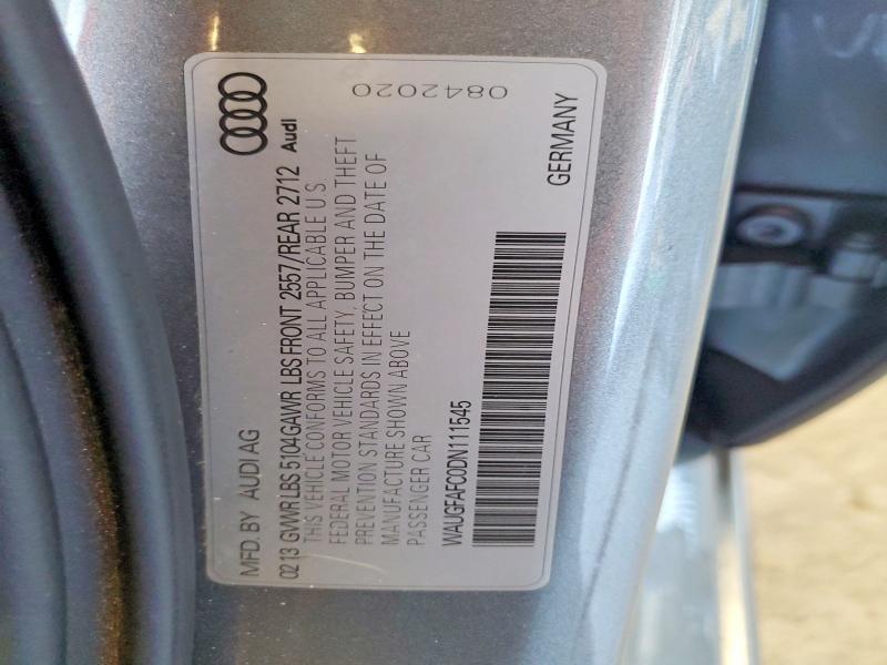 2013 Audi A6 მანქანა იყიდება აუქციონზე, vin: WAUGFAFC0DN111545, აუქციონის ნომერი: 49570266