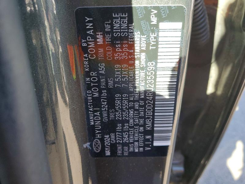 Продаж на аукціоні авто 2024 Hyundai Tucson Plug-in Hybrid, vin: KM8JBDD24RU235598, номер лоту: 48428256