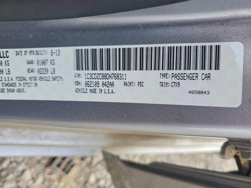Продаж на аукціоні авто 2013 Dodge Avenger, vin: 1C3CDZCB8DN768311, номер лоту: 47892276