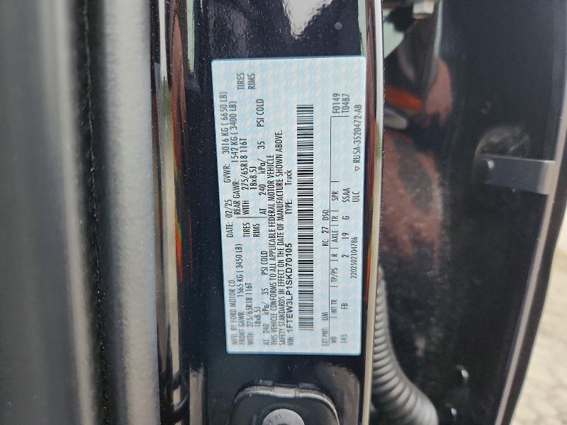 Продажа на аукционе авто 2025 Ford F150, vin: 1FTEW3LP1SKD70105, номер лота: 51750646