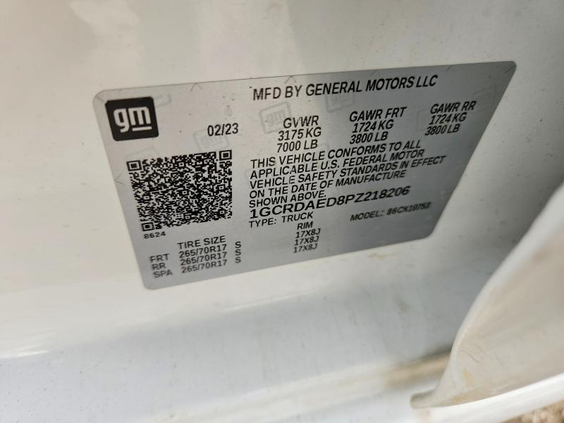 Продаж на аукціоні авто 2023 Chevrolet Silverado, vin: 1GCRDAED8PZ218206, номер лоту: 48685336