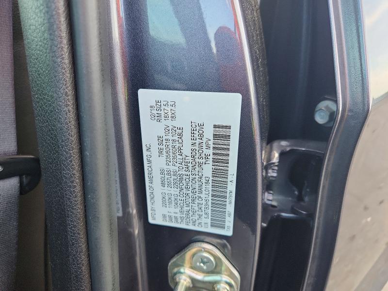 Продаж на аукціоні авто 2018 Acura Rdx, vin: 5J8TB3H51JL011843, номер лоту: 49814546
